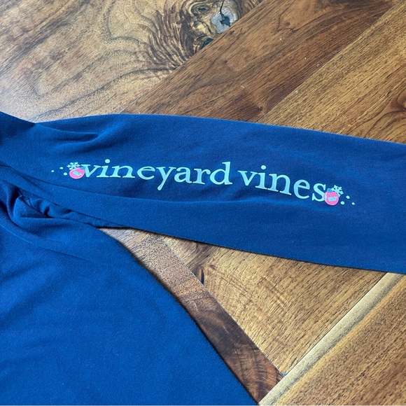 Vineyard Vines Christmas / Happy Holidays Long Sleeve Shirt Size Medium (12-14) - Picture 3 of 9